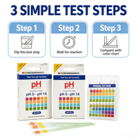 Tiras Reactivas de pH de Rango Completo 0-14, Papel Reactivo de pH Universal para Análisis Rápido de Muestras Líquidas, Uso en Laboratorio y en el Hogar, Suministro a Granel