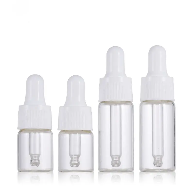1ml 2ml 3ml botellas de cuentagotas de vidrio de aceite esencial de aromaterapia medicina gabinete de frascos