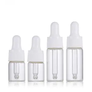 1ml 2ml 3ml आँख गिलास Dropper बोतल आवश्यक तेल Aromatherapy के लिए दवा कैबिनेट मशीन शीशियों