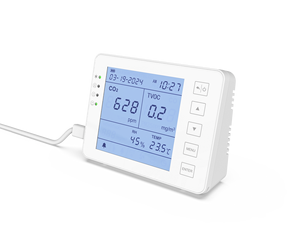 Hava kalitesi monitör kapalı CO2 metre TVOC sıcaklık ve nem, ev için taşınabilir CO2 monitör, ofis ve okul