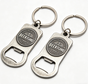 Custom Stainless Steel Bottle Opener <b>Key</b> Chain Metal <b>Key</b> <b>Ring</b> <b>Engraved</b> Logo Promotional Gift - Product Image 4