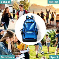 Sac à dos personnalisé avec logo, faible MOQ, scintillant, pour collège et école, sac à dos tendance pour filles avec compartiment à chaussures