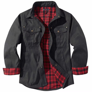 <span class=keywords><strong>Giacca</strong></span> Casual con Risvolto a Quadri Stile Vintage Western - Product Image 5