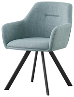 Nouveau design bras populaire meubles de maison de luxe moderne chaise de salle à manger en velours nordique