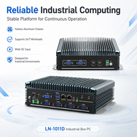 Mini PC Compacto Silencioso con Doble Pantalla, LAN, USB, COM y Audio para Controlador de Kiosco Gateway, Compatible con Windows y Linux