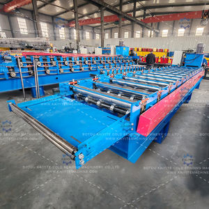 高速釉薬瓦成形機輸出品質IBRロール成形装置、古代の屋根板金瓦製造用 - Product Image 5