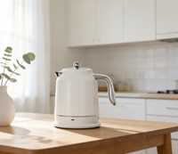 Bouilloire électrique en acier inoxydable 304 de 1,2 L avec contrôle de la température et fonctionnement à une touche pour un usage domestique et hôtelier