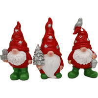 Gnome de Noël en résine de luxe, figurine sans visage, statue de lutin, chapeau flocon de neige rouge, décoration de table de Noël, décoration de cheminée