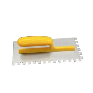 Superficie de hoja de pulido de enlucido de suelo con muescas Mango colorido Producción personalizada Paleta de hormigón para mampostería de ladrillos - Product Image 6