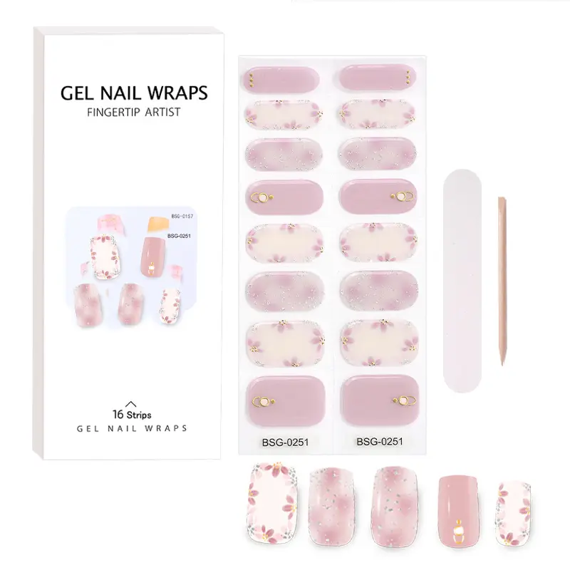 Semi-Gehard Uv Gel Nagellak Sticker Franse Tip Nail Art Stickers