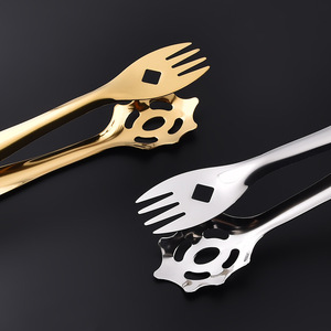 SF26 707 ชุดที่คีบอาหารสแตนเลสสีทอง ทนทาน ใช้ได้ทุกฤดูกาล - Product Image 3