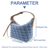 Sac à bandoulière en jean personnalisé pour femme, sac à main décontracté avec fermeture éclair, grande capacité, sac de tous les jours, fabrication OEM