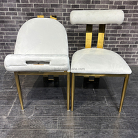 Chaise de banquet de mariage en gros, coussin blanc, cadre en acier inoxydable doré, canapé de mariage pour événements hôteliers