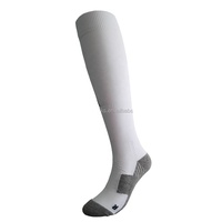 Chaussettes de compression unisexes blanches pour le football, sport, tricotées, automne, antibactériennes, respirantes
