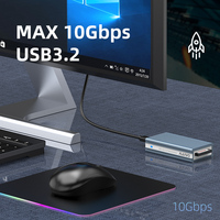 Lecteur de carte CF Express en aluminium, adaptateur CF Express Type-B USB 3.2 Gen 2 Type C 10 Gbps pour les cinéastes et les photographes professionnels