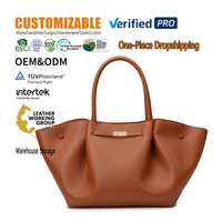Sac fourre-tout en cuir PU marron grande capacité pour femme, personnalisable avec logo, vente en gros, sac à bandoulière de créateur pour le travail et l'usage quotidien