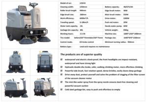 1250mm <b>Cleaning</b> Width Electric Ride-On <b>Floor</b> Sweeper for Warehouse Factory <b>Cleaning</b> - Product Image 5