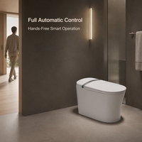Ensemble WC intelligent avec bidet, télécommande et fonctionnalités avancées - Siège chauffant automatique moderne, double chasse d'eau, à poser au sol