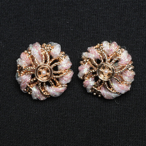 2 miếng 1.8 cm dệt tay hai màu dòng nhỏ nút áo gió ngọt ngào phù hợp với nút áo khoác - Product Image 6