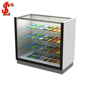 Comptoir d'affichage de magasin mobile professionnel avec lumières LED, téléphone <span class=keywords><strong>en</strong></span> verre et <span class=keywords><strong>en</strong></span> métal et support de vitrine TV pour magasin de détail - Product Image 6