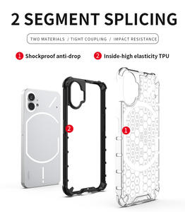 กันกระแทกอุปกรณ์เสริมมือถือปกหลังแม่เหล็กแหวนโปร่งแสงกรณีโทรศัพท์มือถือสำหรับไม่มีอะไรโทรศัพท์1กรณี Tpu - Product Image 6