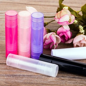 Vente en gros de tubes de baume à lèvres miniatures de 5 ml, contenants en plastique PP de 5 g pour rouge à lèvres avec bouchon à vis, impression de logo personnalisée - Product Image 4
