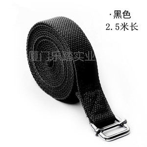 Amphi Yoga Strap 2.5M Black Polyester Cotton D <b>Ring</b> Training Strap For Dance Sports - Product Image 1