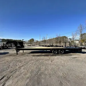 Galvanized Utility Flatbed Truck Trailer Approved Tandem Axle Tipping Trailer For Unit Trailers For Refuse Collection