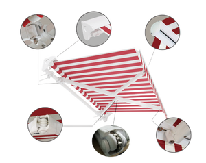 Auvent de pluie de haute qualité à bas prix, auvent à bras repliable, auvent rétractable extérieur, auvent en aluminium, couverture de patio - Product Image 1