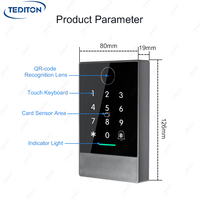 Kit de contrôle d'accès Tediton TTlock Wifi étanche IP66 avec lecteur de carte et QR code pour portail, appartement, salle de sport, système de contrôle d'accès multi-portes