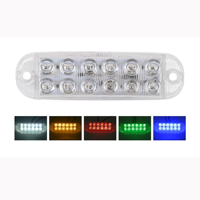 Barre lumineuse de signalisation à LED 12-24V pour camion, remorque, camping-car, feux de position latéraux clignotants