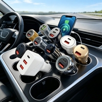 Cargador USB para Coche de Venta Diaria con Excelente Relación Calidad-Precio, Cargador Rápido para Teléfono Móvil, Producto de Carga para Automóvil al por Mayor