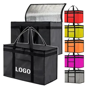 Custom Aluminum Foil Eco Friendly Portable Foldable Extra Large Insulated Tote Bag Thermal Lunch Cooler Bag