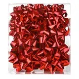 Wholesale <b>Red</b> Curlie <b>Bow</b> Gift Ribbons Double Faced Satin Polyester Metallic Luster Woven Digital Printed Christmas Decoration - Product Image 2