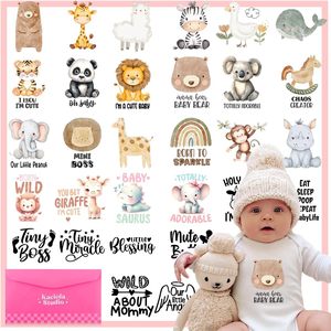 Diseños de Transferencia Térmica DTF Lavables Listos para Planchar, Personalizados de Fábrica, Adhesivos con Logotipo Encantador para Planchar en Camisetas de Bebé - Product Image 1