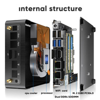 Mini PC para Juegos Core I9 13900H 12900H, I7 13700H 12650H, I5 12450H, Computadora de Escritorio con Doble LAN 2.5G, Barebone, Conjunto de Computadora Gamer Todo en Uno