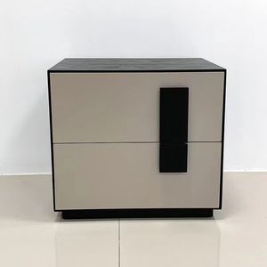 Table de chevet nordique moderne Table de chevet à panneaux en bois pour meubles de chambre d'hôtel - Product Image 4