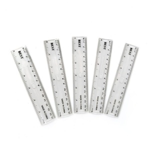 Règle en plastique transparente double face de 15 cm pour étudiants, personnalisable avec logo - Product Image 1