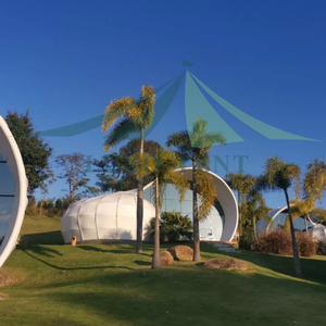Luxo çin üretici sıcak satış açık resort glamping ev kabuklu deniz hayvanı kabuğu çadır - Product Image 3
