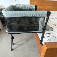 Lit pour animaux de compagnie multifonctionnel, portable, pliable, lit d'appoint pour animaux de compagnie, lit côte à côte avec les humains, lit pour chien et chat, lit de compagnie pour la chambre à coucher