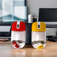 2020 Mouse Komputer Gaming Mewah Terpopuler Lucu Terkecil Nirkabel USB Bertenaga Baterai Akrilik Tahan Air Bentuk Oval Hewan