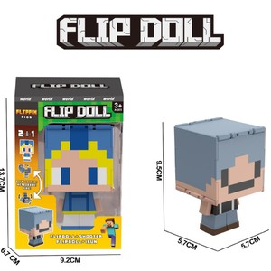 Con số giáo dục trẻ em minecrafted, búp bê lật, con số đảo ngược Steve Creeper, trang trí búp bê - Product Image 5