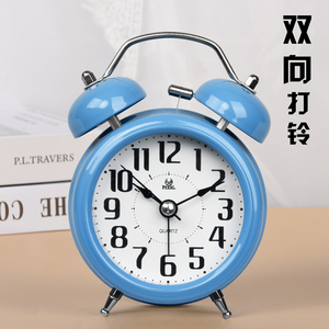 Réveil de bureau à double cloche personnalisé Snooze, horloge à quartz de <span class=keywords><strong>3</strong></span> pouces, double cloche en métal, <span class=keywords><strong>mouvement</strong></span> à balayage - Product Image 2