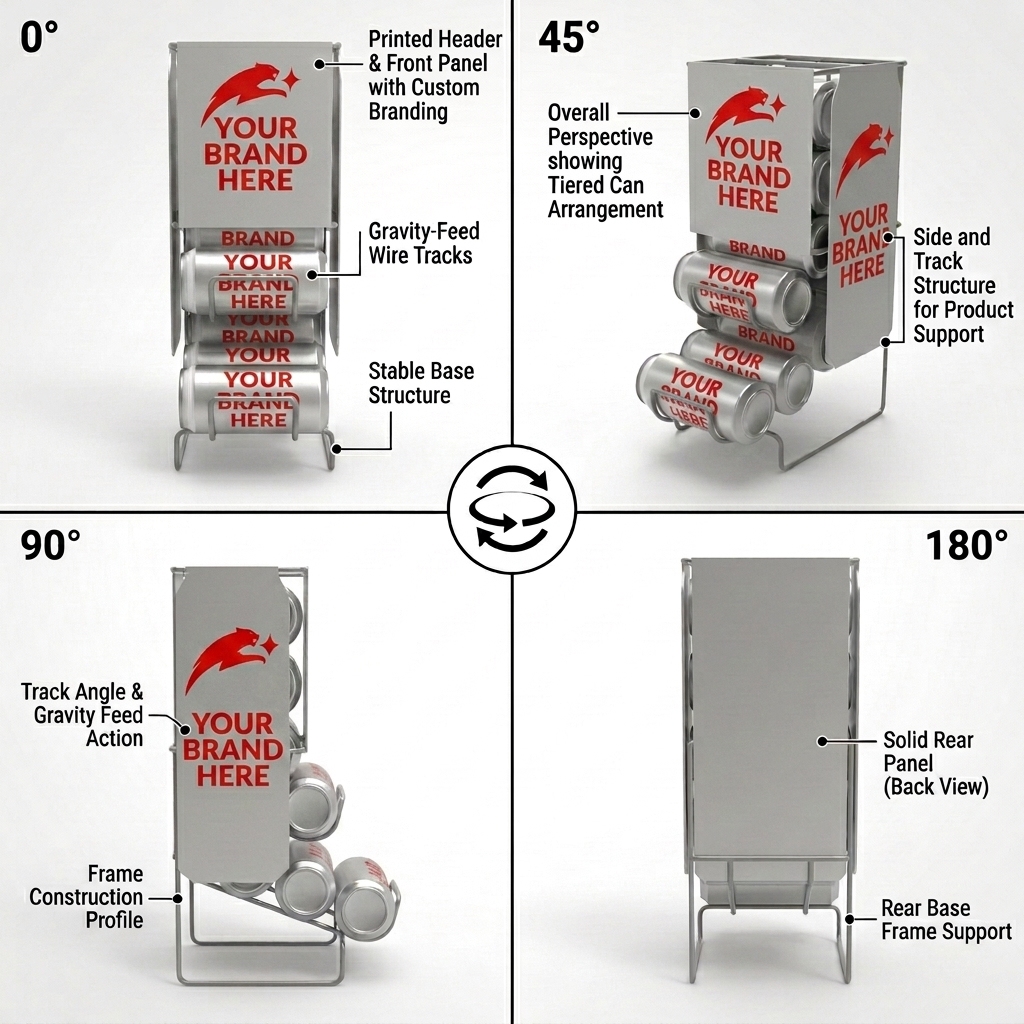 Metal Countertop Displays Racks for Beverage Wine Beer Soda Drinks Retail Supermarkets Racks for Bottle &Beverage Showcase — view 3