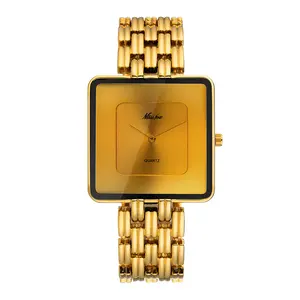 Jam tangan sederhana hitam Fashion pria jam tangan minimalis kasual missfox jam tangan pria bermerek gaya Uhr jam tangan emas pria jam laki-laki