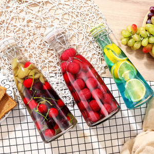 ขวดแก้วพร้อมจุกพร้อมฝาแกว่งขนาด250มล. 500มล. สำหรับชงไวน์เบียร์ - Product Image 3