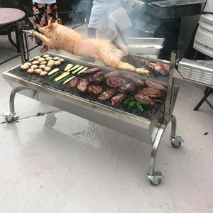 Rotisserie Spit nướng nướng roaster Spit Rotisserie BBQ nướng lợn thịt cừu gà nướng điện BBQ nướng lợn thịt cừu nướng - Product Image 2
