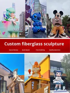 Maßge schneiderte große Outdoor-Glasfaser-Cartoon-Skulptur für Mall Campus Maskottchen Ip Charakter dekorative Ornamente Stress abbau - Product Image 2