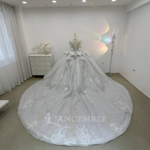 Magnifique robe de bal longue perlée, robes de mariée en tulle, robes de mariée Lsjj54 - Product Image 2