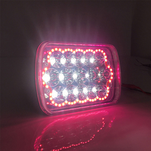 9-32V luci di guida a LED 5x7 pollici quadrati fari a Led Led parti Auto blu/verde/rosso/ambra anello colore 45W alto/anabbagliante - Product Image 3